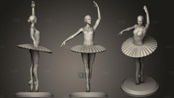Ballet Dancer 02 stl model for CNC
